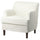 ROCKSJÖN - Armchair cover, Blekinge white