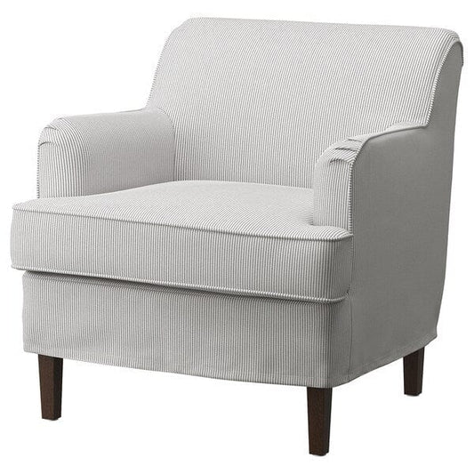 Ikea ROCKSJÖN - Armchair cover, Klovsta grey/white