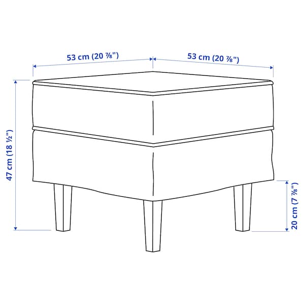 Ikea ROCKSJÖN - Footstool, Blekinge white