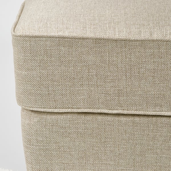 ROCKSJÖN footstool, Kilanda light beige, 53x53 cm