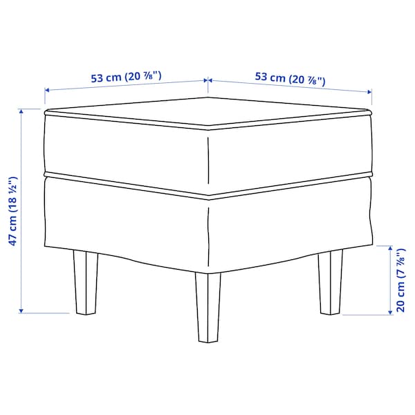 Ikea ROCKSJÖN - Footstool, Kilanda light beige