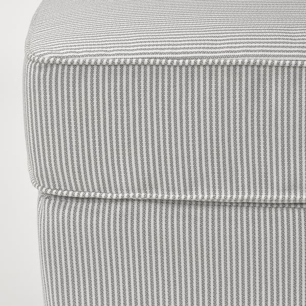 ROCKSJÖN footstool, Klovsta grey/white, 53x53 cm