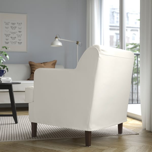 ROCKSJÖN armchair, Blekinge white, 50x20x78 cm
