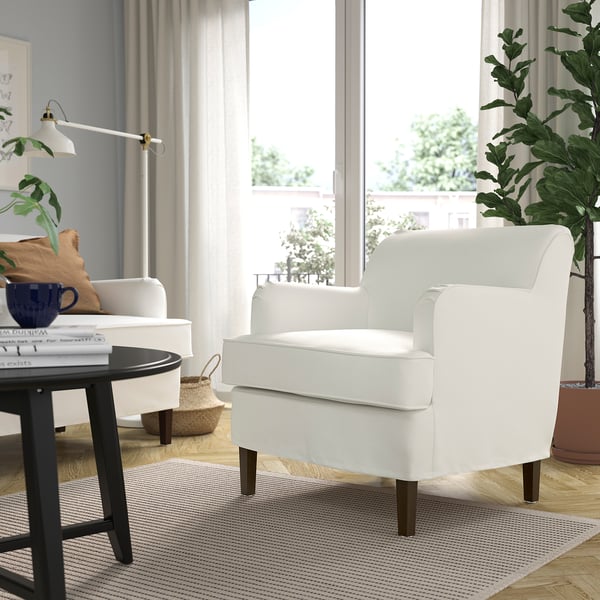 ROCKSJÖN armchair, Blekinge white, 76x80x78 cm