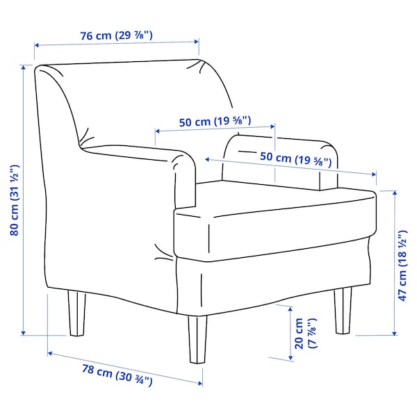 ROCKSJÖN - Armchair, Blekinge white