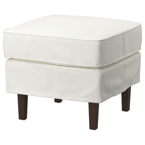 Ikea ROCKSJÖN - Armchair with footstool, Blekinge white