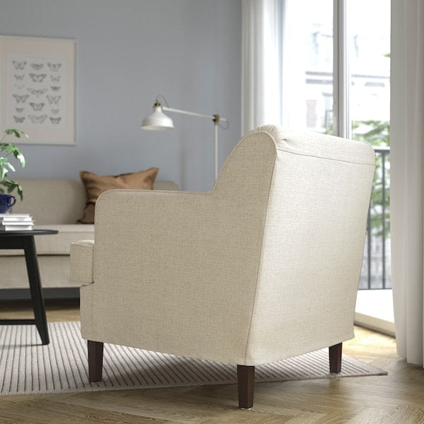 Ikea ROCKSJÖN - Armchair, Kilanda light beige