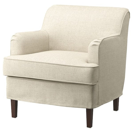 Ikea ROCKSJÖN - Armchair, Kilanda light beige