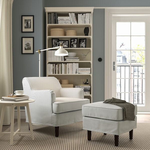 Ikea ROCKSJÖN - Armchair, Klovsta grey/white