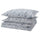 RODGERSIA - RODGERSIA Duvet cover and 2 pillowcases, blue/white, 240x220/50x80 cm