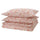 RODGERSIA - RODGERSIA Duvet cover and 2 pillowcases, pink/white, 240x220/50x80 cm