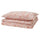 RODGERSIA - Duvet cover and pillowcase, pink/white, 150x200/50x80 cm