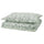 RODGERSIA - Duvet cover and pillowcase, green/white, 150x200/50x80 cm