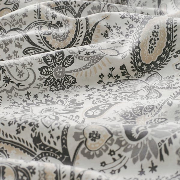 Ikea RODGERSIA - Pillowcase, grey/white, 50x80 cm