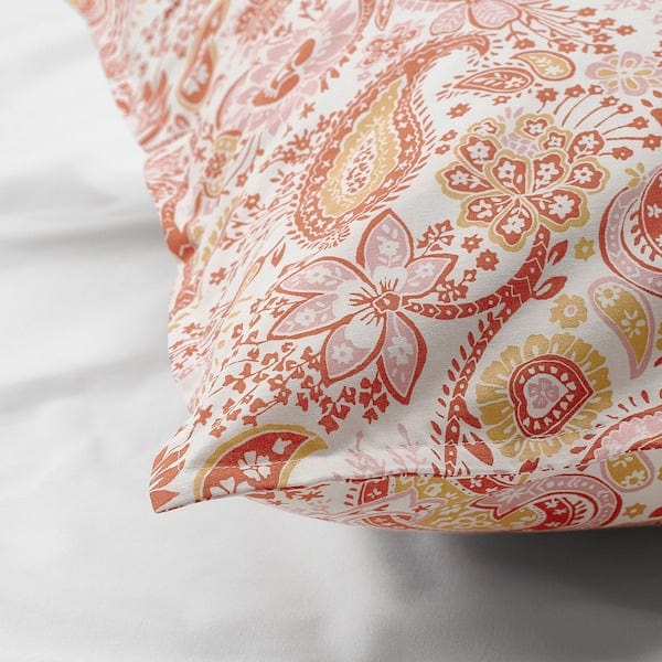 Ikea RODGERSIA - Pillowcase, pink/white, 50x80 cm