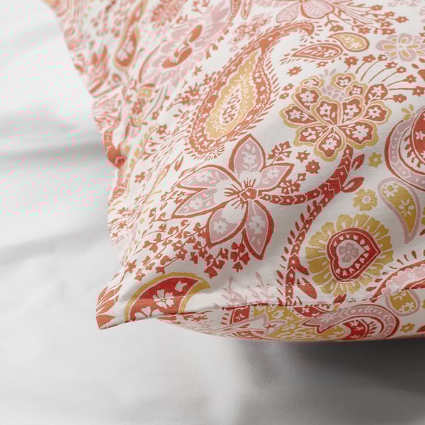 RODGERSIA pillowcase, pink/white, 50x80 cm