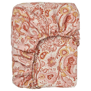 Ikea RODGERSIA - fitted sheet, pink/white,80x200 cm