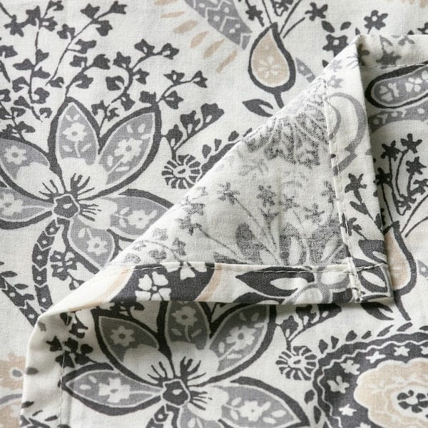 Ikea RODGERSIA - Flat sheet, grey/white, 150x260 cm
