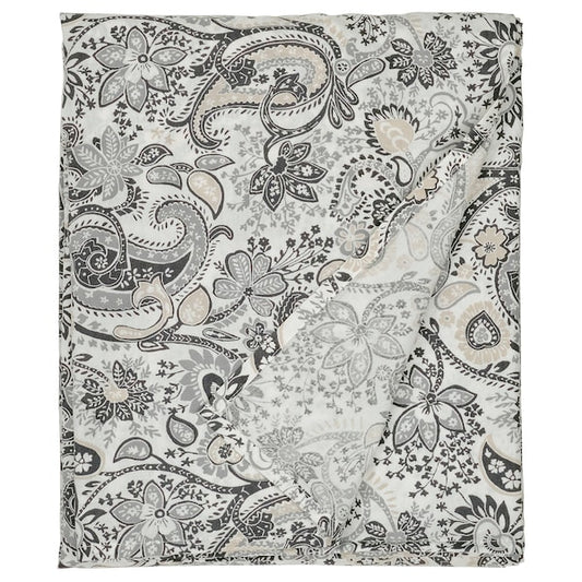 RODGERSIA - Flat sheet, grey/white, 240x260 cm