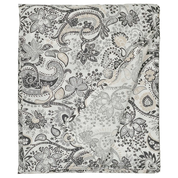 RODGERSIA - Flat sheet, grey/white, 150x260 cm