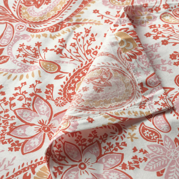 RODGERSIA flat sheet, pink/white, 240x260 cm