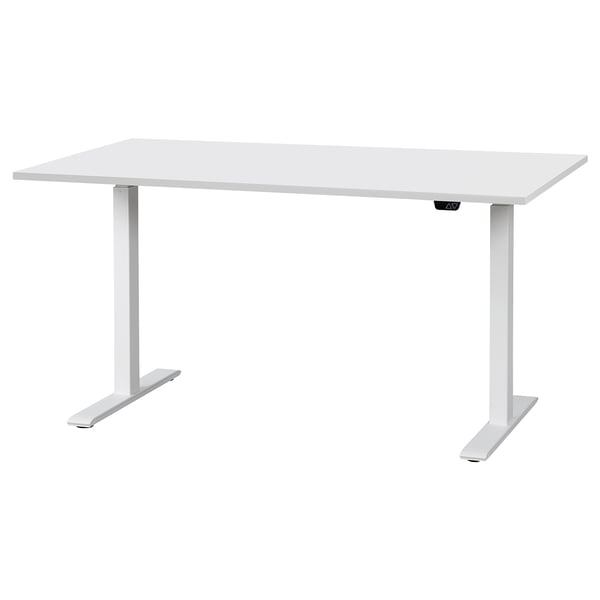 RODULF desk sit/stand, electric/white, 140x80 cm
