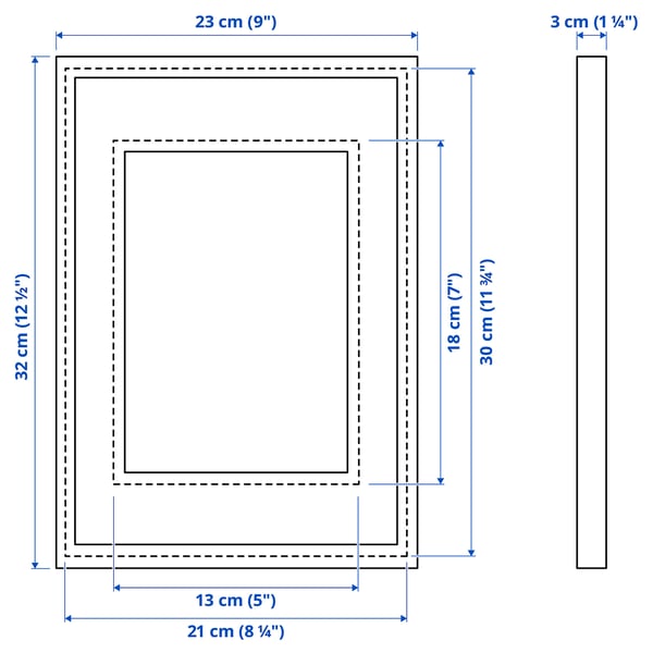 RÖDALM - RÖDALM Frame, white, 21x30 cm