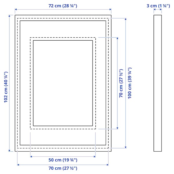 Ikea RÖDALM - Frame, white,70x100 cm
