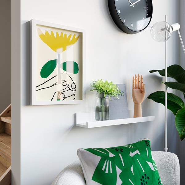 RÖDALM - RÖDALM Frame with poster, a flower for you, 30x40 cm