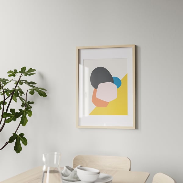 RÖDALM - RÖDALM Frame, birch effect, 50x70 cm