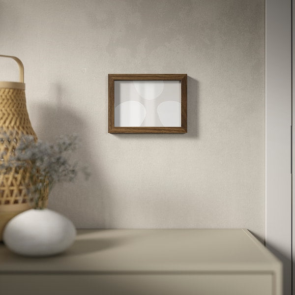 RÖDALM - Frame, walnut effect, 13x18 cm