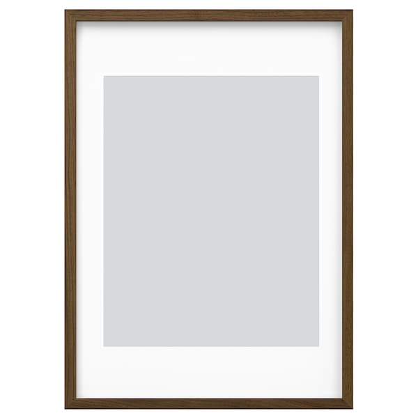 RÖDALM - Frame, walnut effect, 50x70 cm