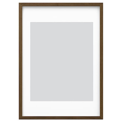 RÖDALM - RÖDALM Frame, walnut effect, 50x70 cm