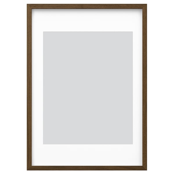RÖDALM - Frame, walnut effect, 50x70 cm
