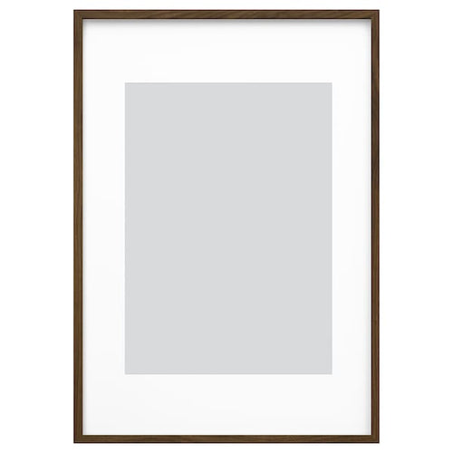 RÖDALM - Picture frame, walnut effect,70x100 cm