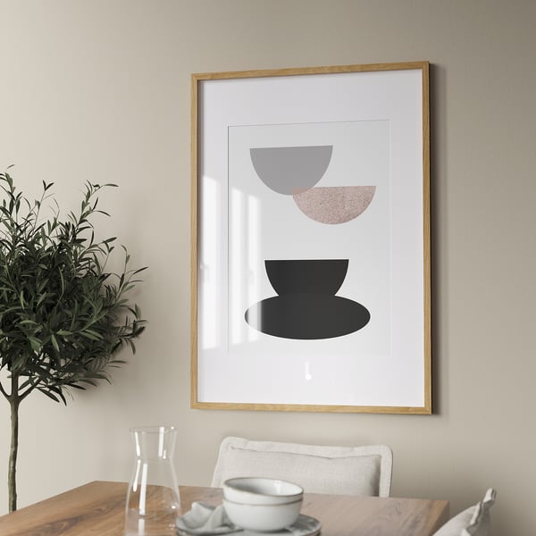 RÖDALM - Frame, oak effect,70x100 cm
