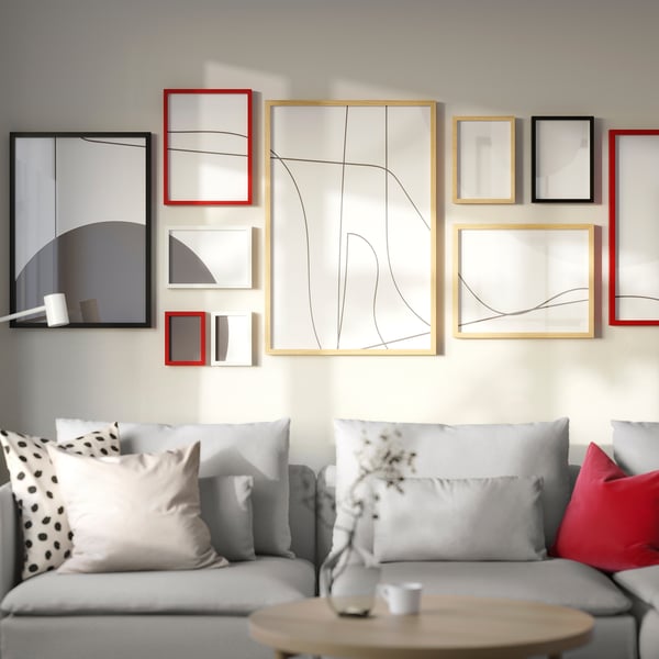 RÖDALM - Frame, oak effect,70x100 cm