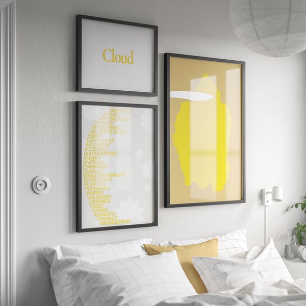 RÖDALM frame, black, 61x91 cm