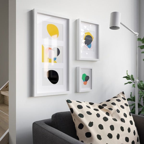 Ikea RÖDALM - Frame for 3 pictures, white, 55x28 cm