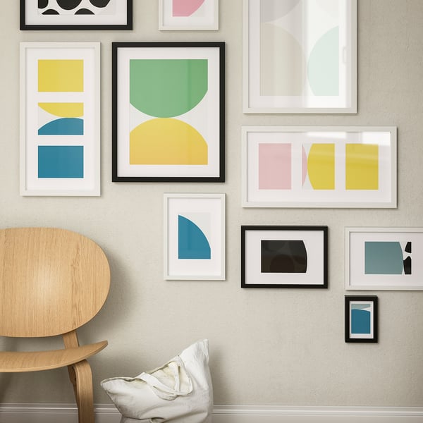 RÖDALM frame for 3 pictures, white, 55x28 cm