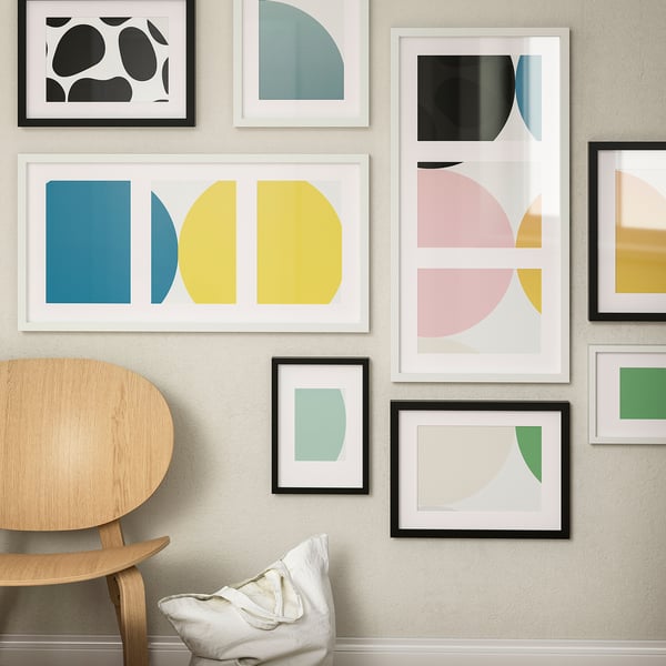 RÖDALM frame for 3 pictures, white, 81x40 cm