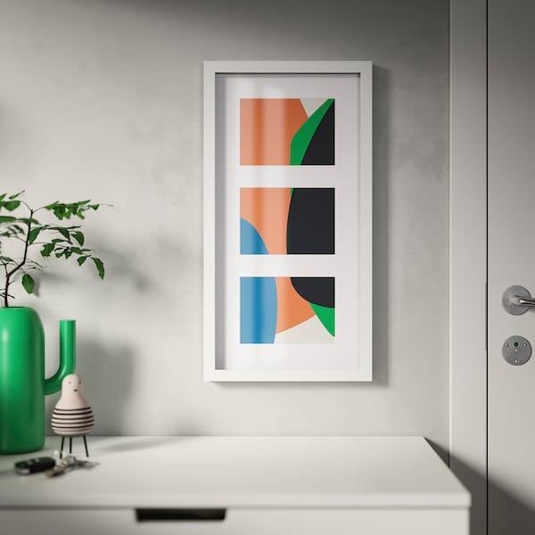 Ikea RÖDALM - Frame for 3 pictures, white, 55x28 cm