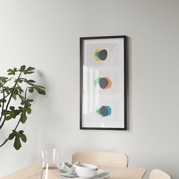 Ikea RÖDALM - Frame for 3 pictures, black, 81x40 cm