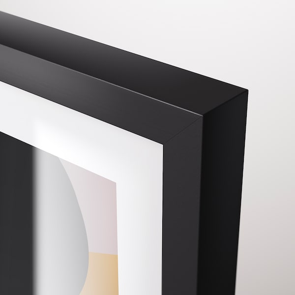 RÖDALM - Frame for 3 pictures, black, 55x28 cm
