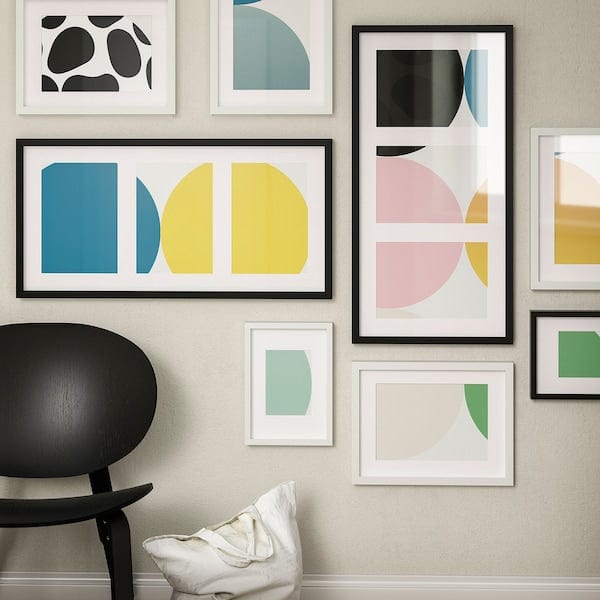 Ikea RÖDALM - Frame for 3 pictures, black, 81x40 cm