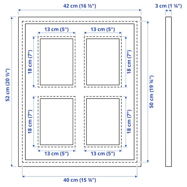 RÖDALM - Frame for 4 pictures, white, 40x50 cm