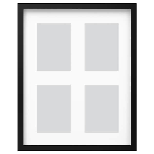 RÖDALM - Frame for 4 photos, black,40x50 cm