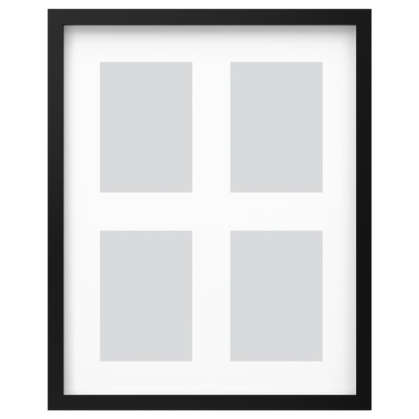 RÖDALM - RÖDALM Frame for 4 pictures, black, 40x50 cm