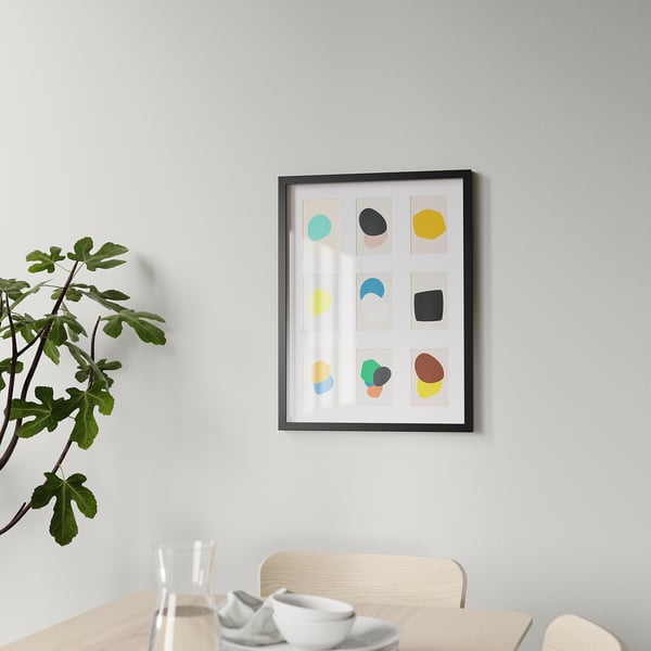 RÖDALM frame for 9 pictures, black, 46x61 cm