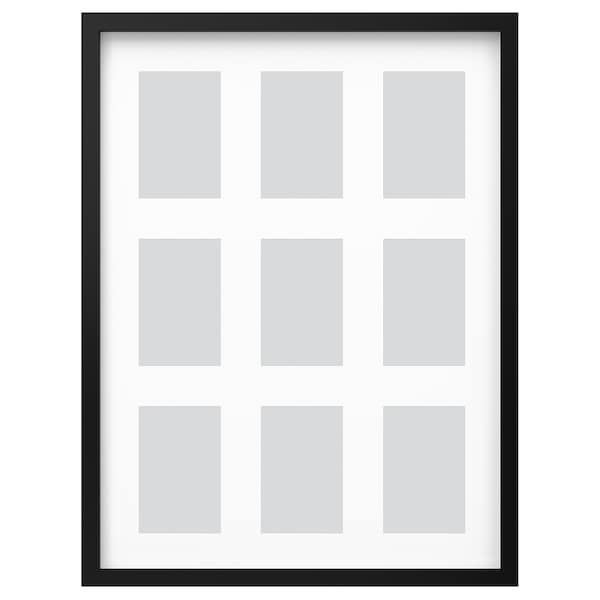 RÖDALM - Frame for 9 photographs, black,46x61 cm